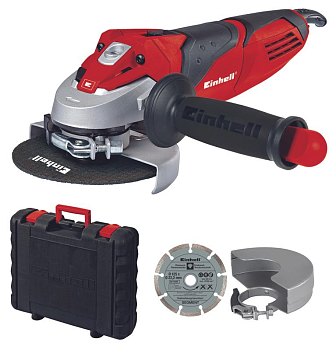 Шлифмашина угловая Einhell TE-AG 125/750 Kit, 750Вт, 125мм кейс+кожух 4430885_u