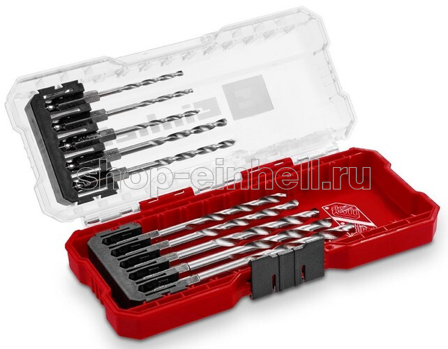 Набор сверл Einhell 10 штук,2-6.5мм,по металлу,HSS 135 гр,с 6-гранным хвостовиком,S-Case 108723