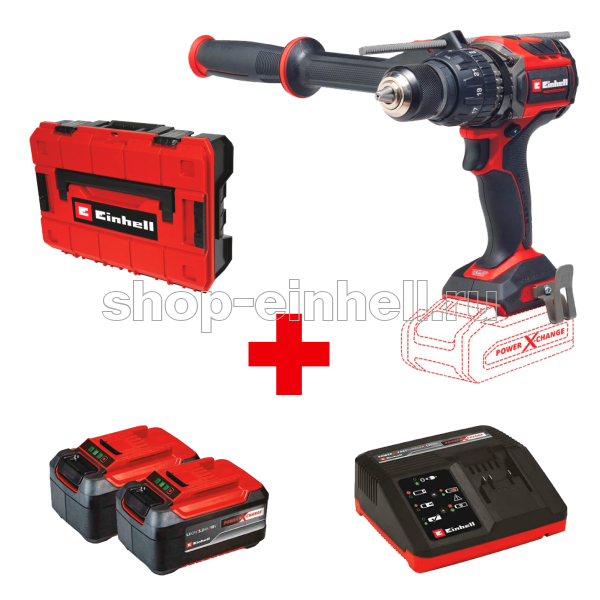 Дрель-шуруповерт аккумуляторная ударная Einhell TP-CD 18/120 Li-i BL (2 акк.5.2 Ач + ЗУ 4А + S-F Case) 4514310SET25