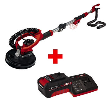 Шлифмашина д/стен и потолка акк. Einhell  PXC TE-DW 18/225 LI+ ЗУ + 1 АКБ 4 АЧ  4259990SET4