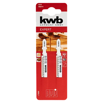 Пилки для лобзика по дереву биметаллические KWB (чистый рез) 626115
