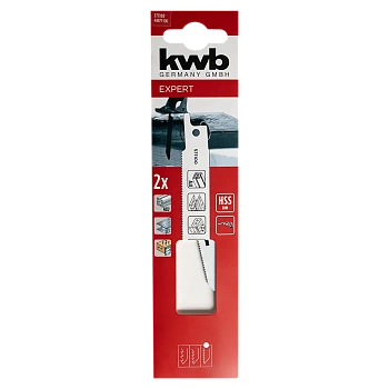 Пилка сабельная KWB HSS-BiM,по металлу,шаг 1.4мм,152мм, 2шт 571100